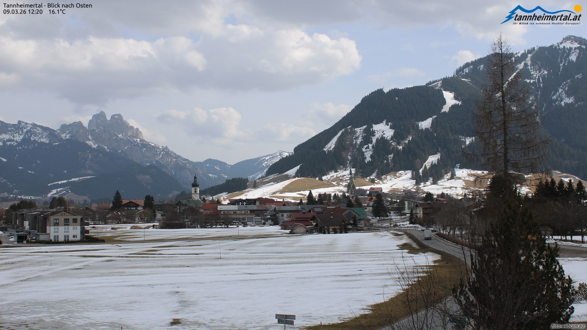 Archived image Webcam Ski Resort Schattwald Zöblen