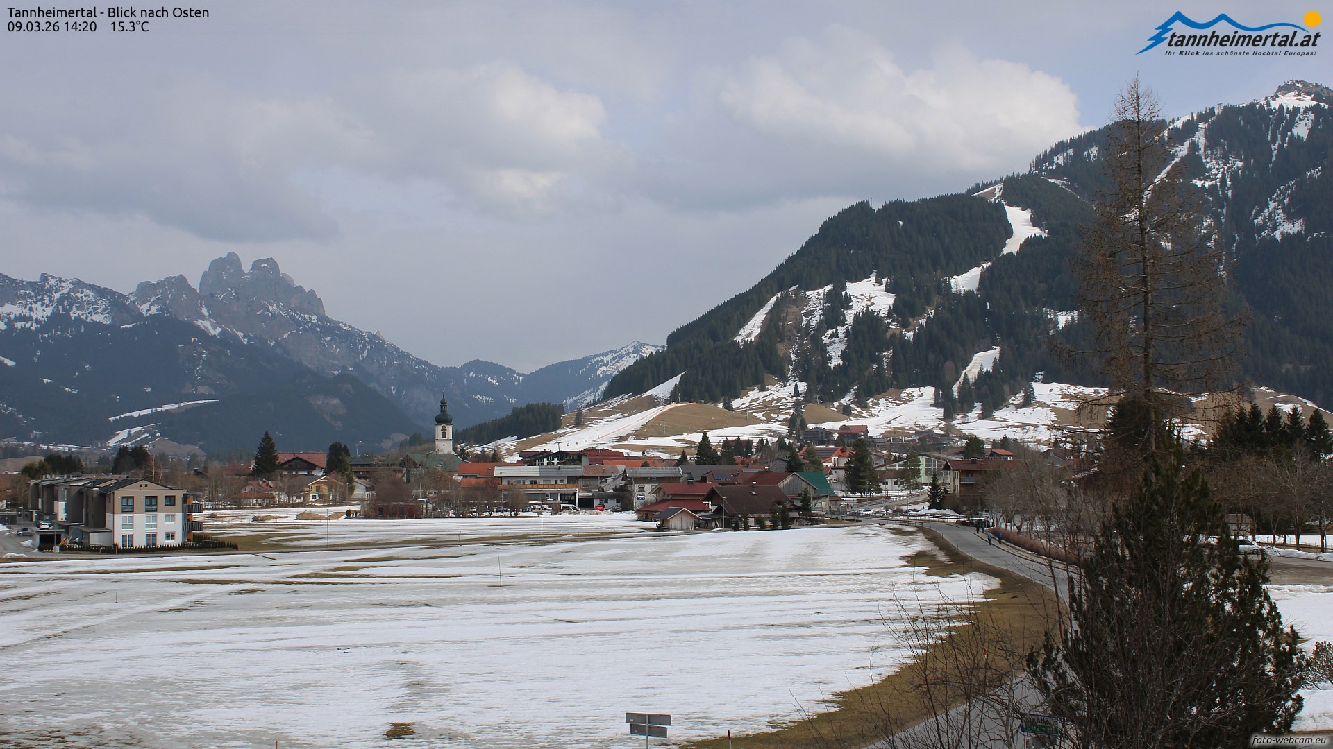 Archived image Webcam Ski Resort Schattwald Zöblen