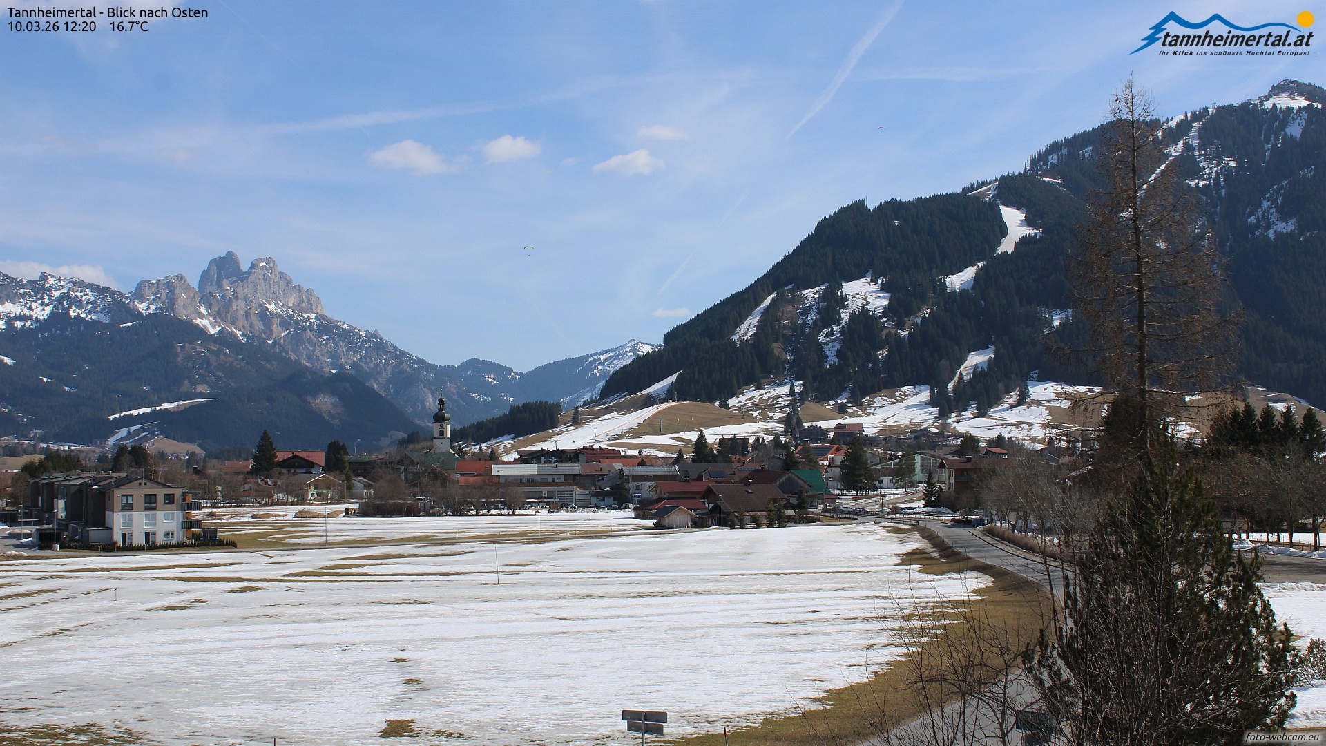 Archiv Foto Webcam Blick ins Tannheimer Tal