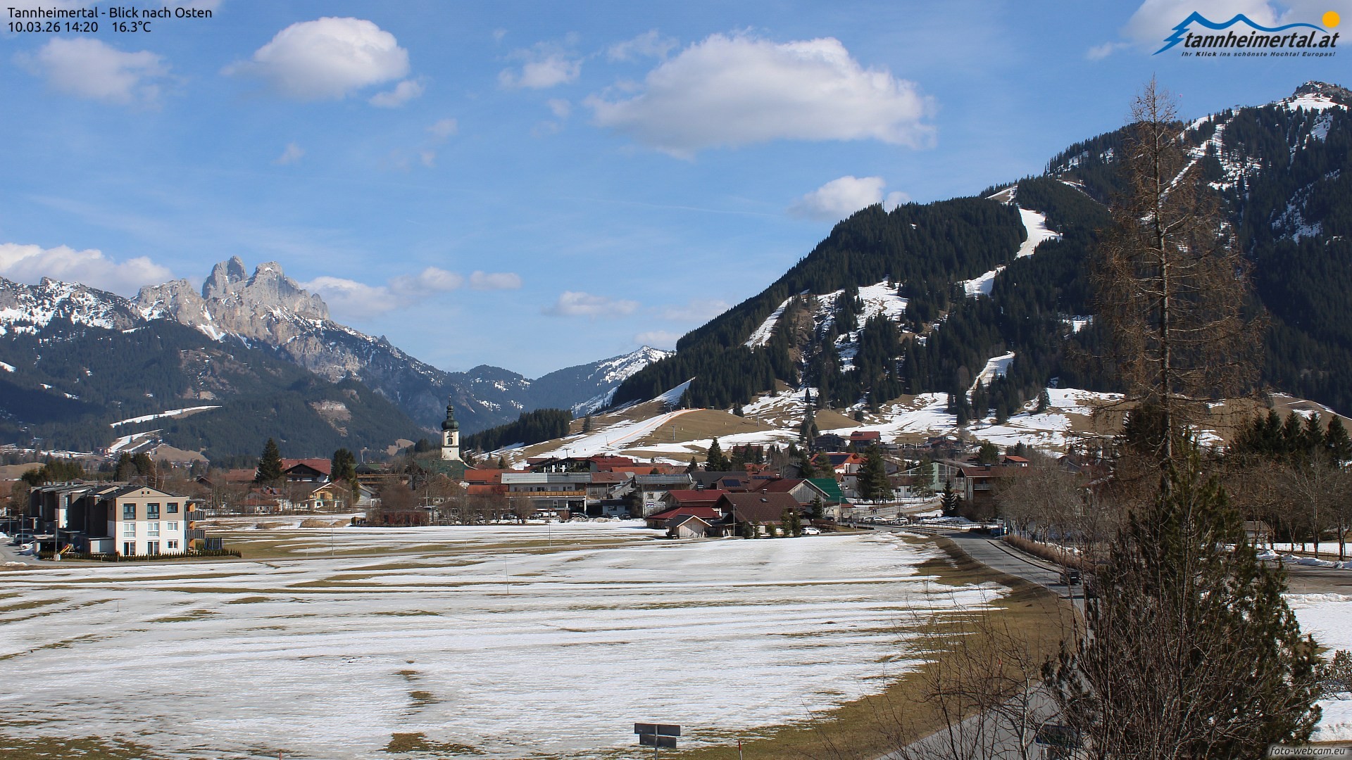 Archiv Foto Webcam Blick ins Tannheimer Tal