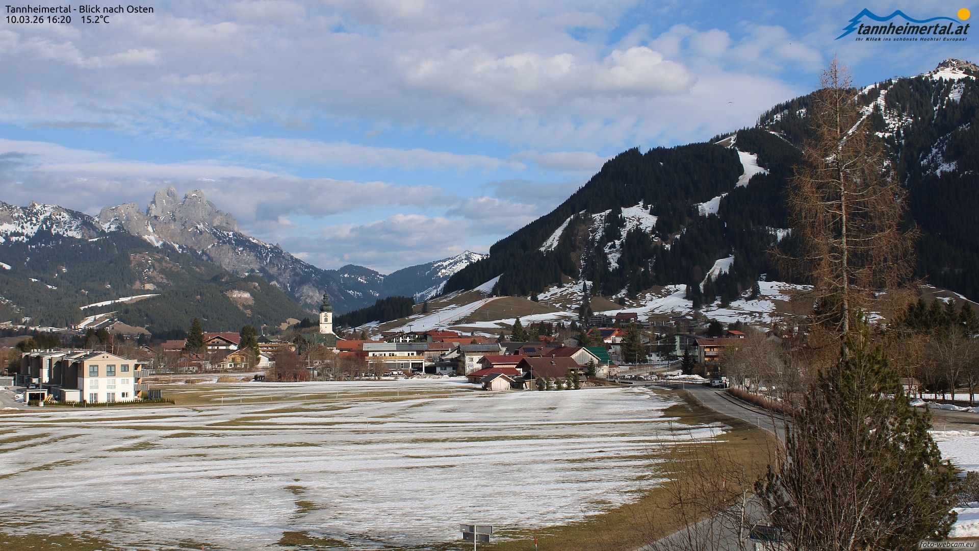 Archiv Foto Webcam Blick ins Tannheimer Tal