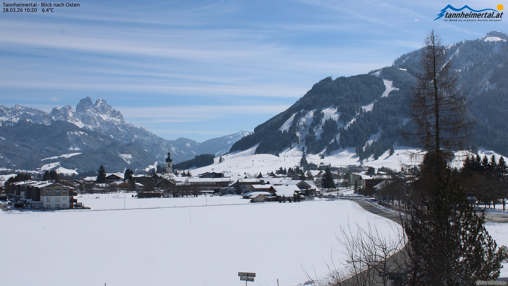 Archiv Foto Webcam Blick ins Tannheimer Tal