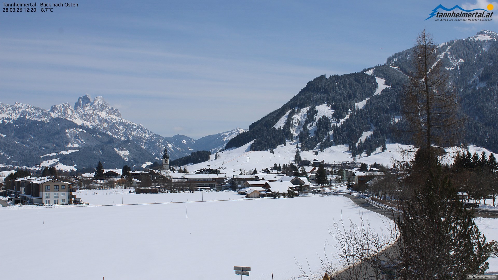 Archiv Foto Webcam Blick ins Tannheimer Tal