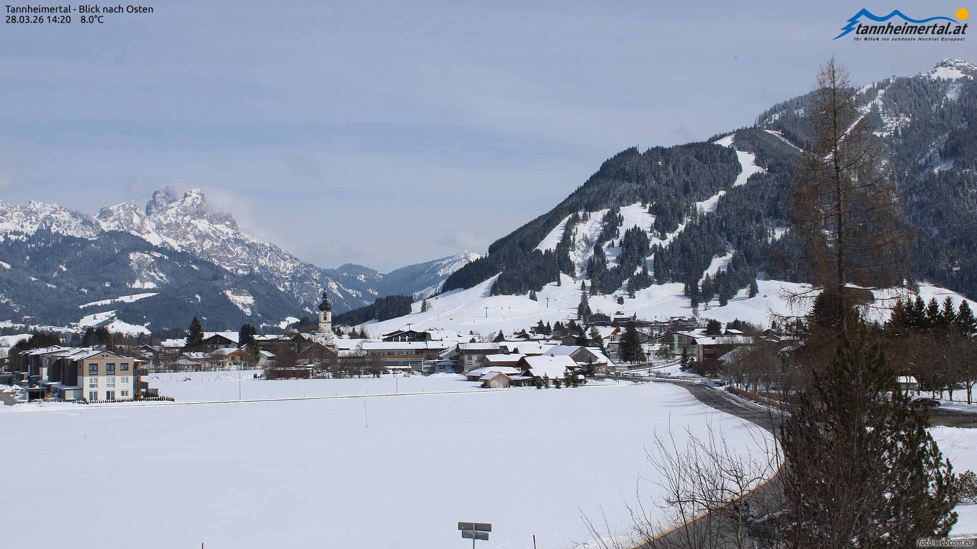 Archived image Webcam Ski Resort Schattwald Zöblen