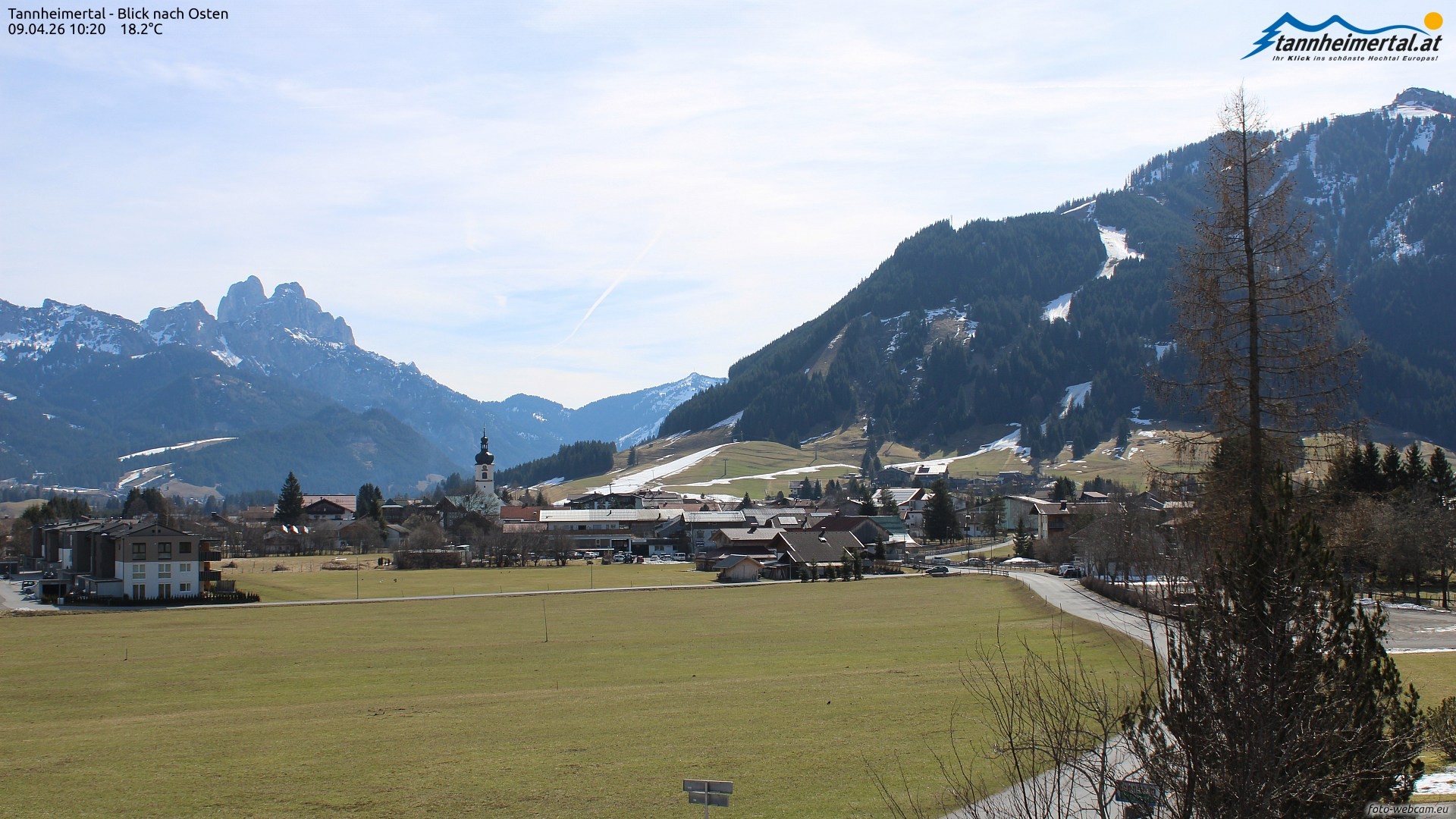 Archiv Foto Webcam Blick ins Tannheimer Tal