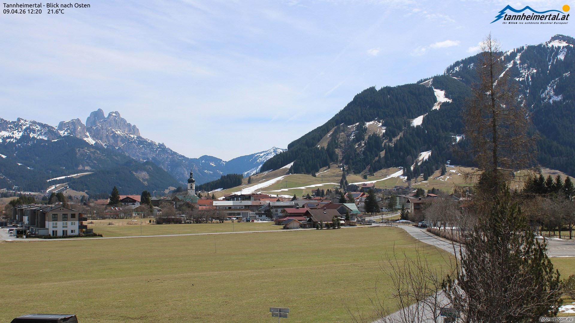 Archiv Foto Webcam Blick ins Tannheimer Tal