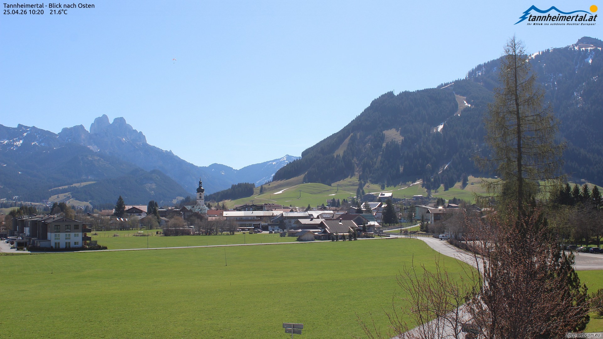 Archiv Foto Webcam Blick ins Tannheimer Tal