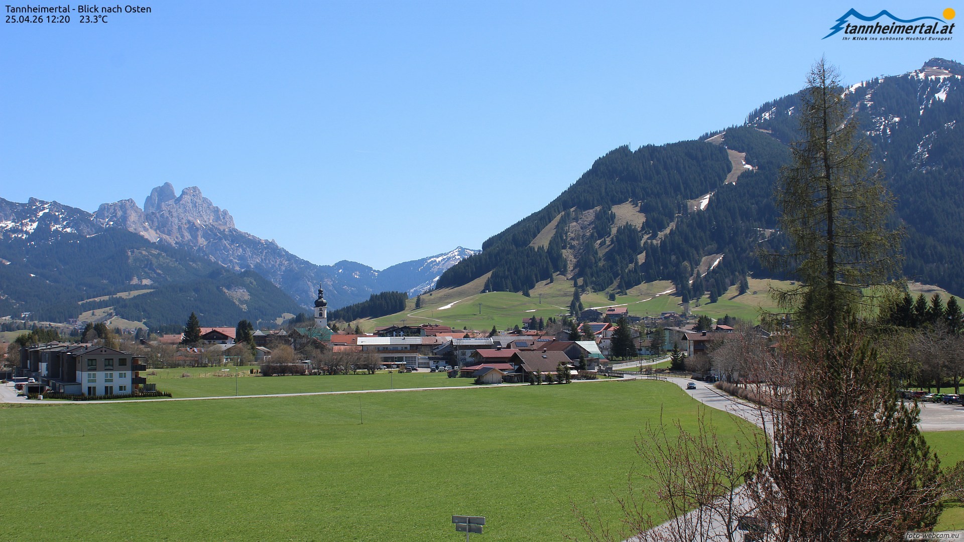 Archiv Foto Webcam Blick ins Tannheimer Tal