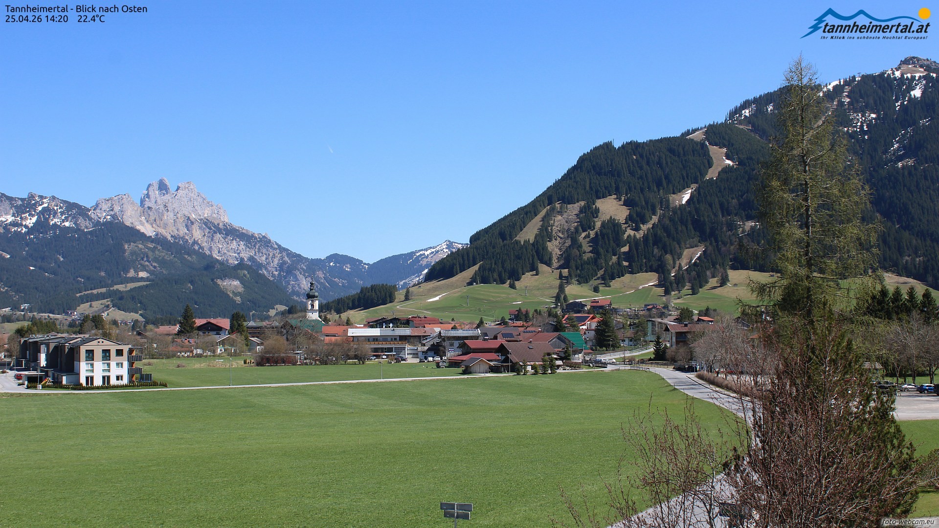 Archiv Foto Webcam Blick ins Tannheimer Tal