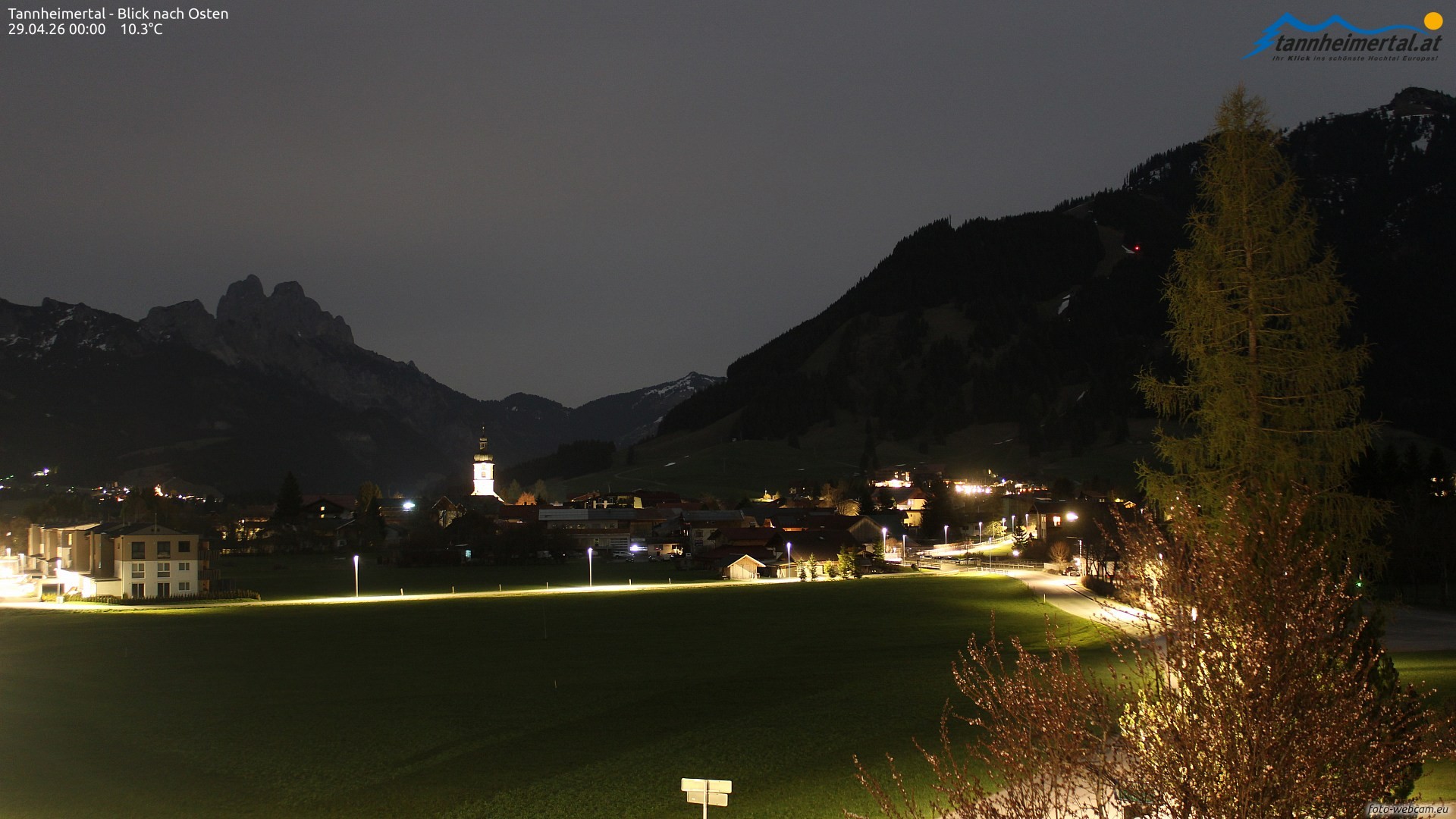 Archiv Foto Webcam Blick ins Tannheimer Tal