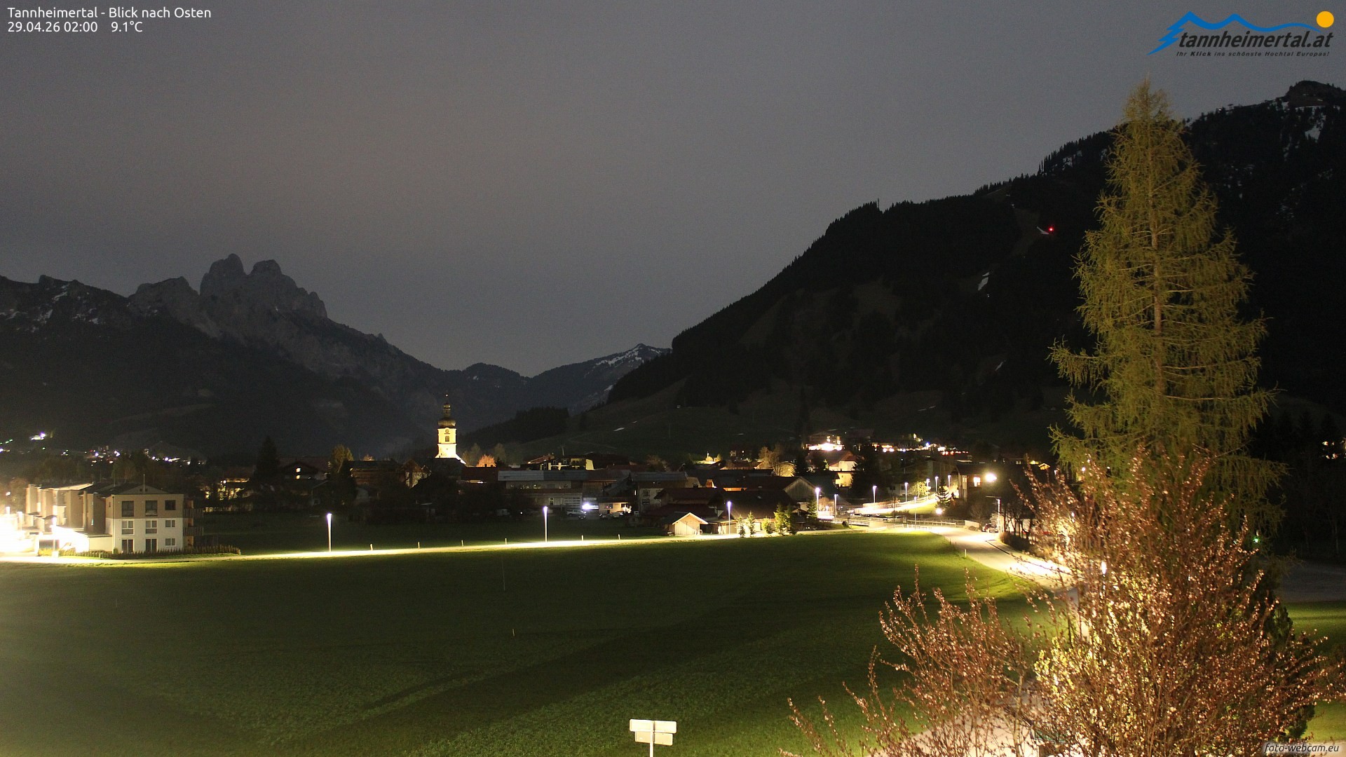 Archiv Foto Webcam Blick ins Tannheimer Tal