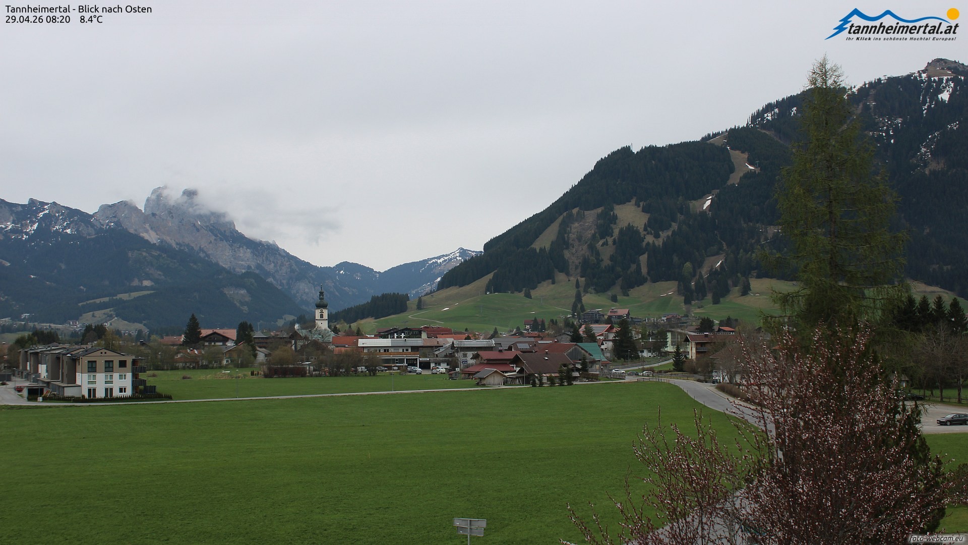 Archiv Foto Webcam Blick ins Tannheimer Tal