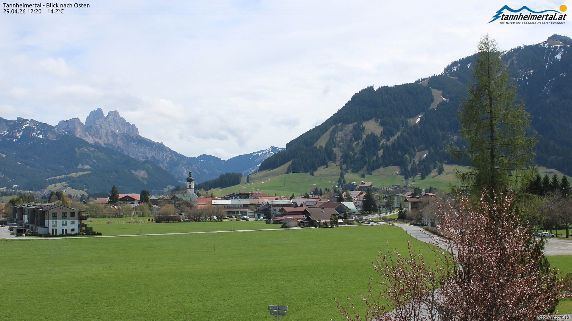 Archiv Foto Webcam Blick ins Tannheimer Tal