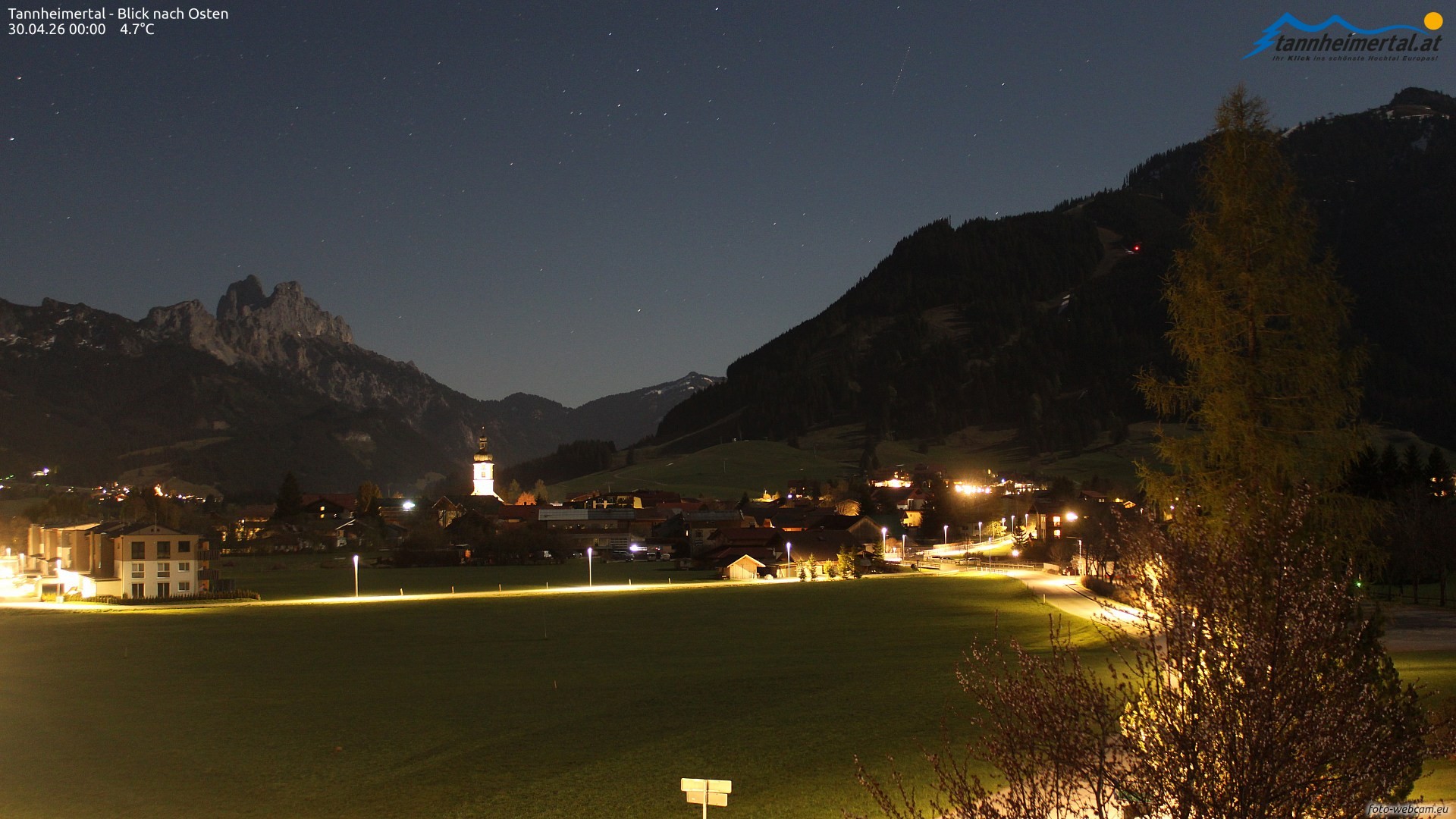 Archiv Foto Webcam Blick ins Tannheimer Tal