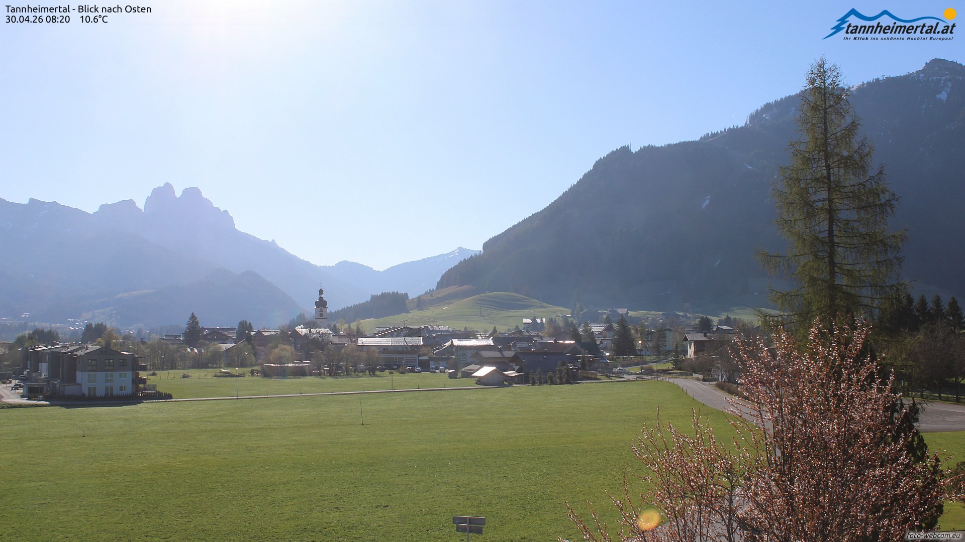 Archiv Foto Webcam Blick ins Tannheimer Tal