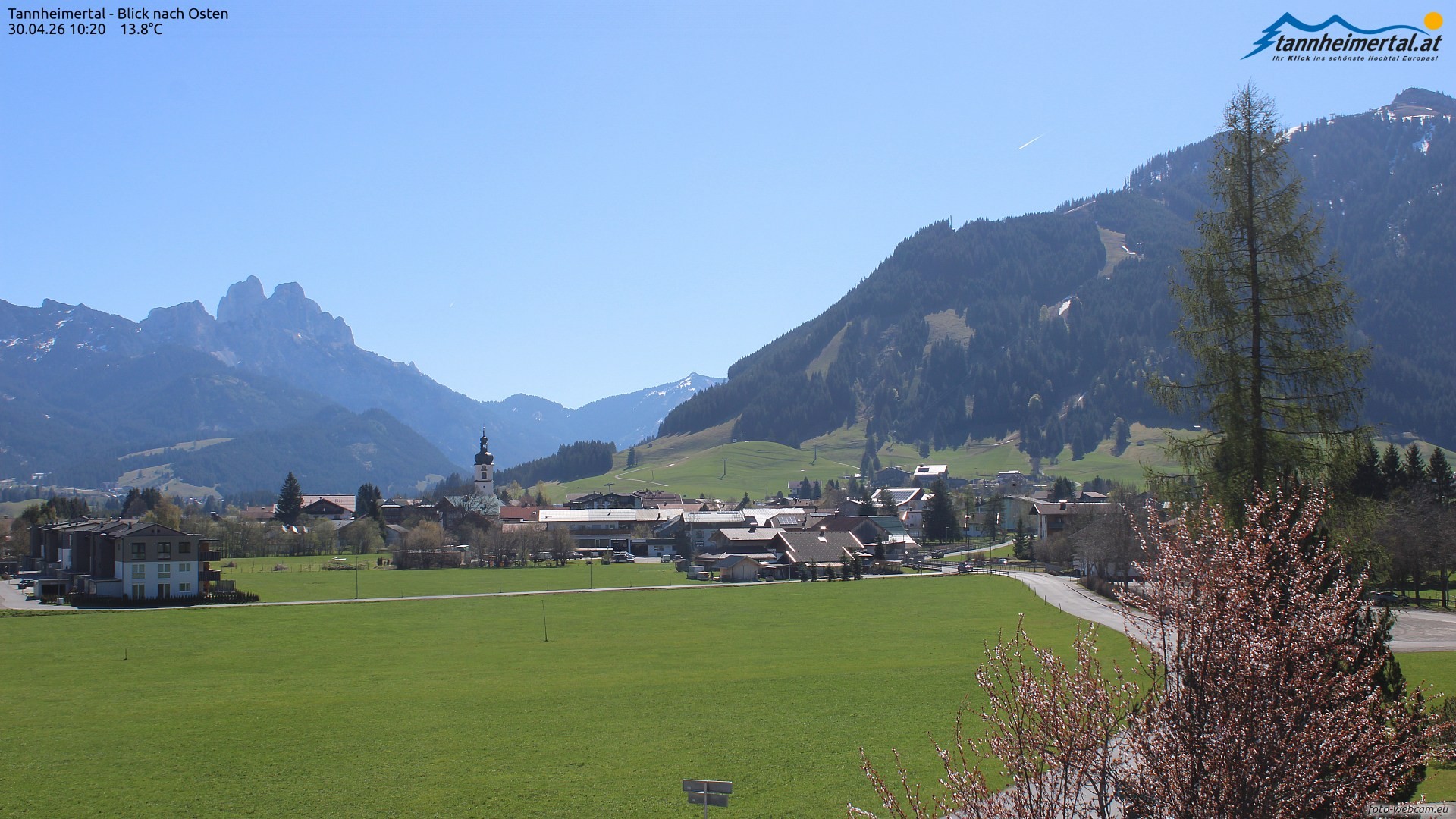 Archiv Foto Webcam Blick ins Tannheimer Tal