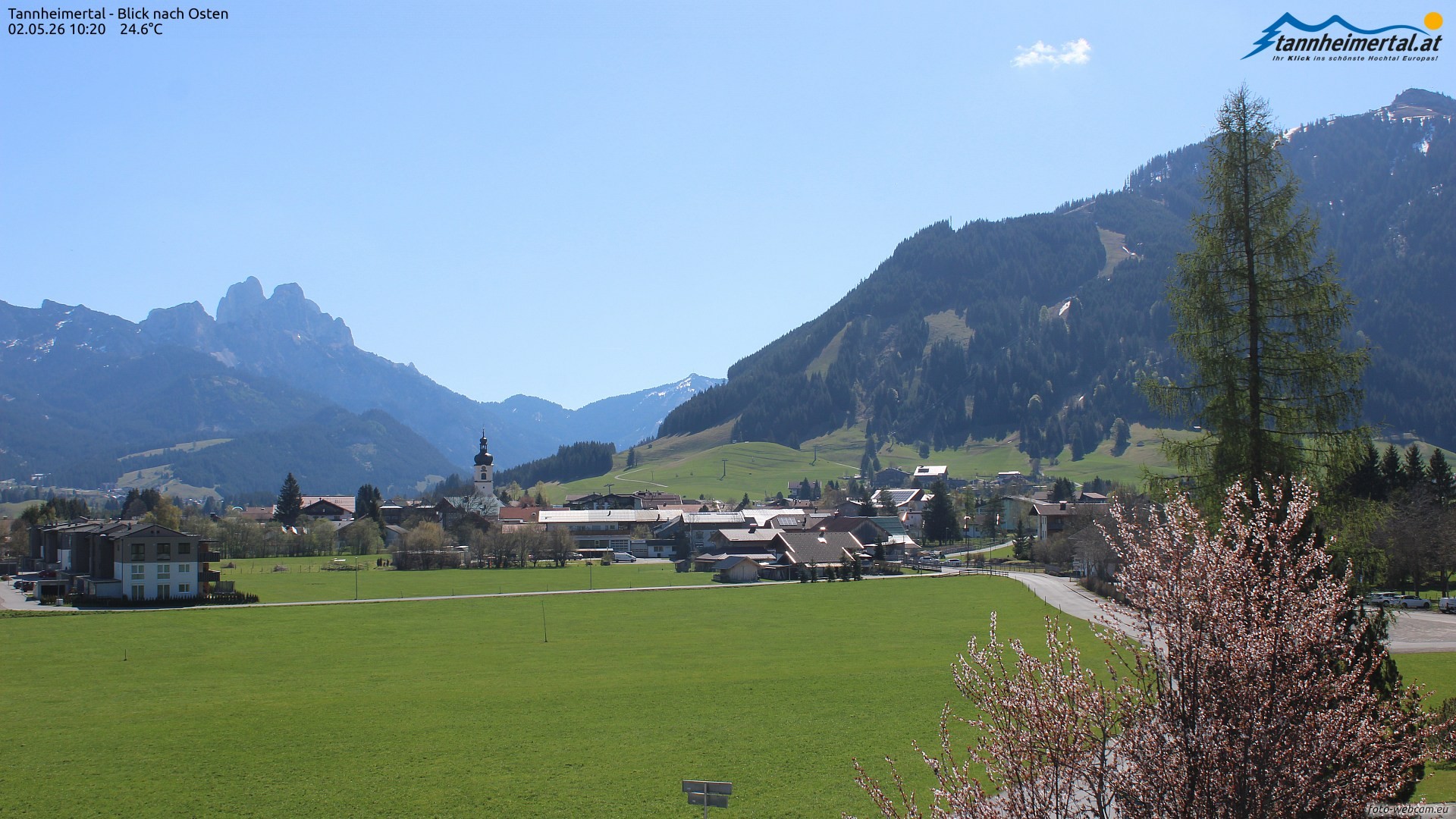 Archiv Foto Webcam Blick ins Tannheimer Tal