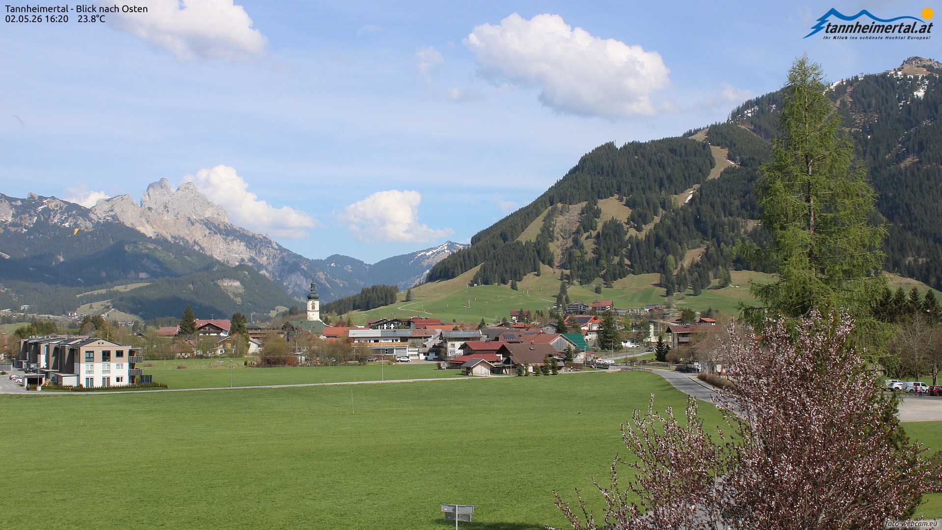 Archiv Foto Webcam Blick ins Tannheimer Tal