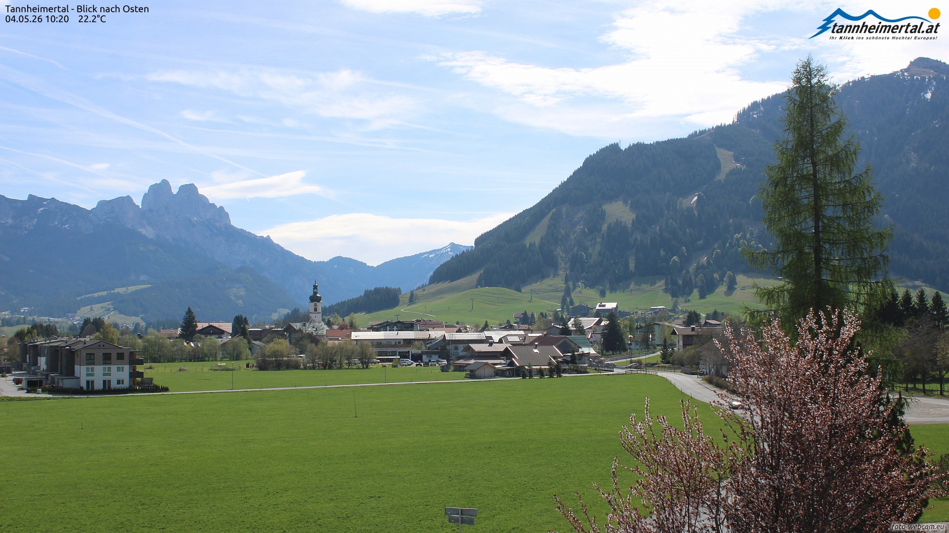 Archiv Foto Webcam Blick ins Tannheimer Tal