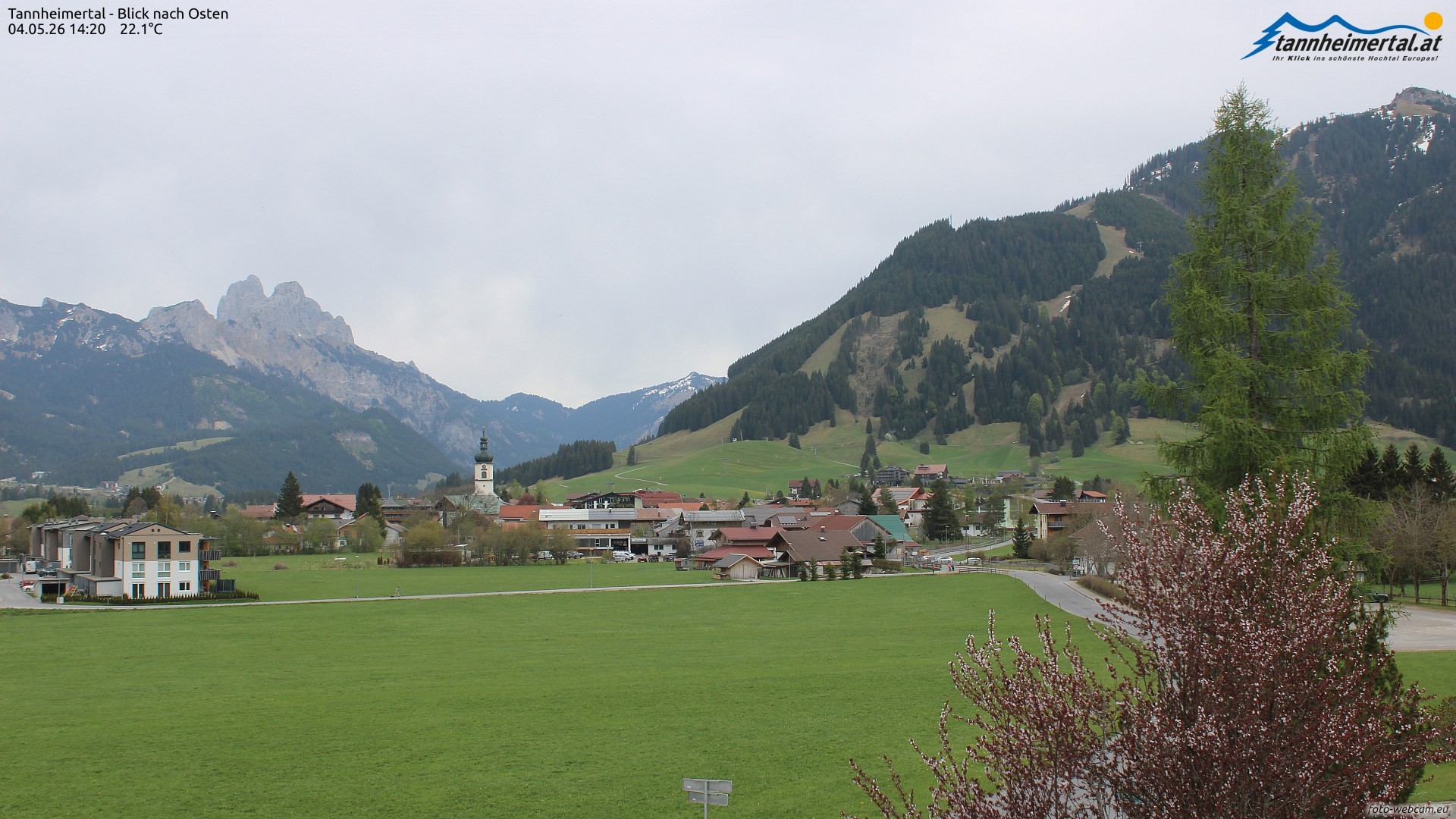 Archiv Foto Webcam Blick ins Tannheimer Tal