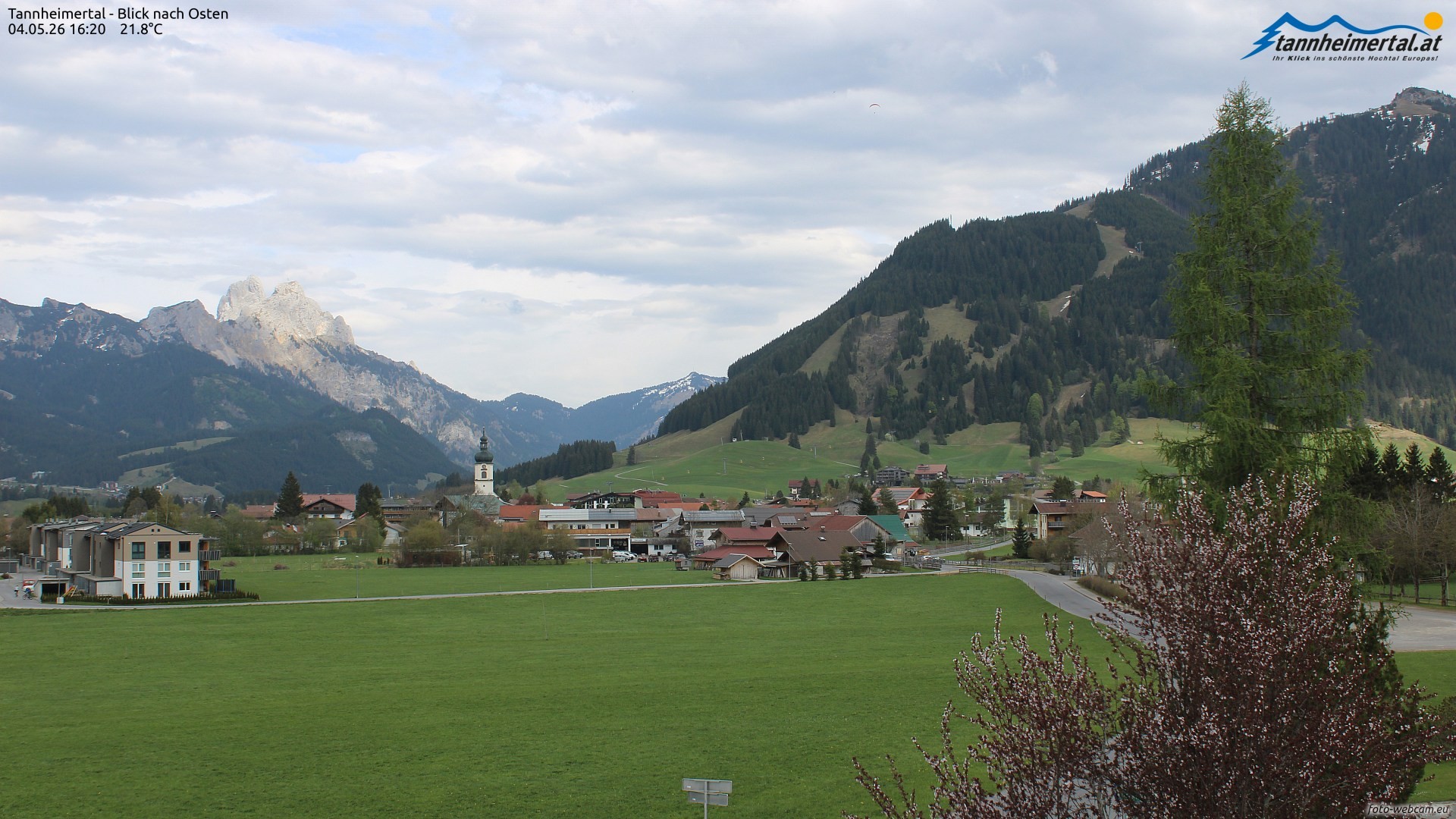 Archiv Foto Webcam Blick ins Tannheimer Tal