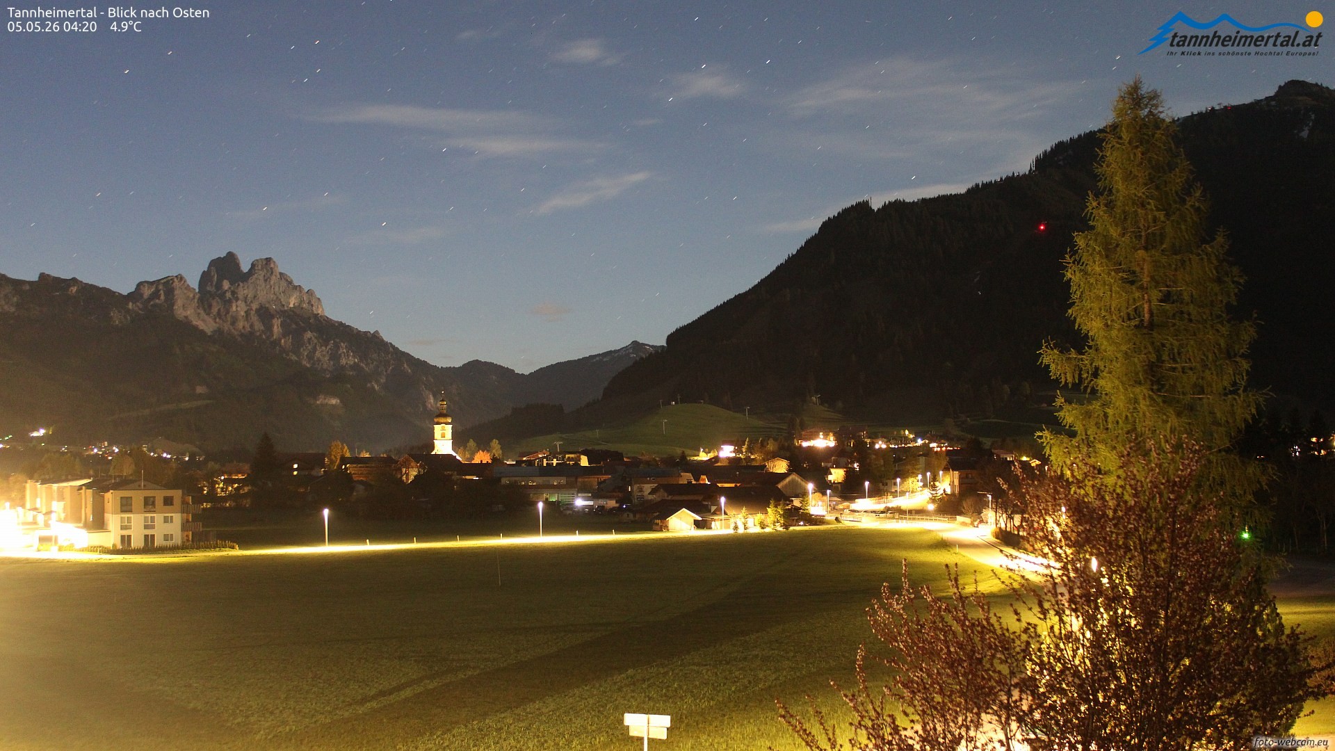 Archiv Foto Webcam Blick ins Tannheimer Tal
