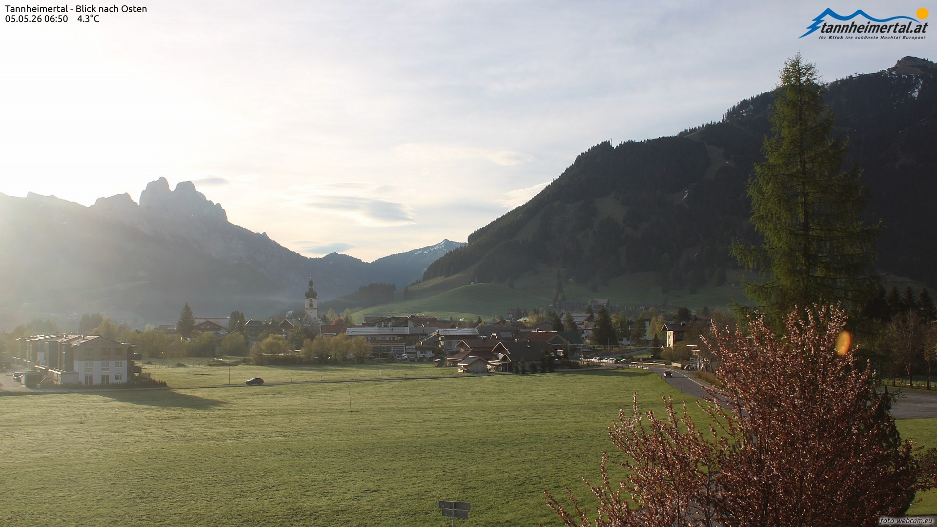 Archiv Foto Webcam Blick ins Tannheimer Tal