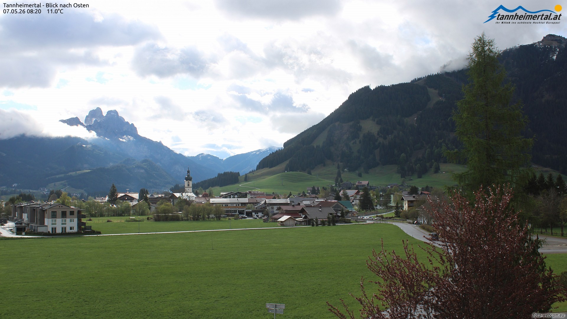 Archiv Foto Webcam Blick ins Tannheimer Tal
