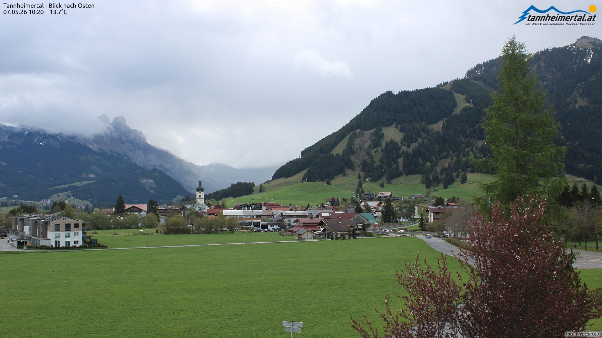 Archiv Foto Webcam Blick ins Tannheimer Tal