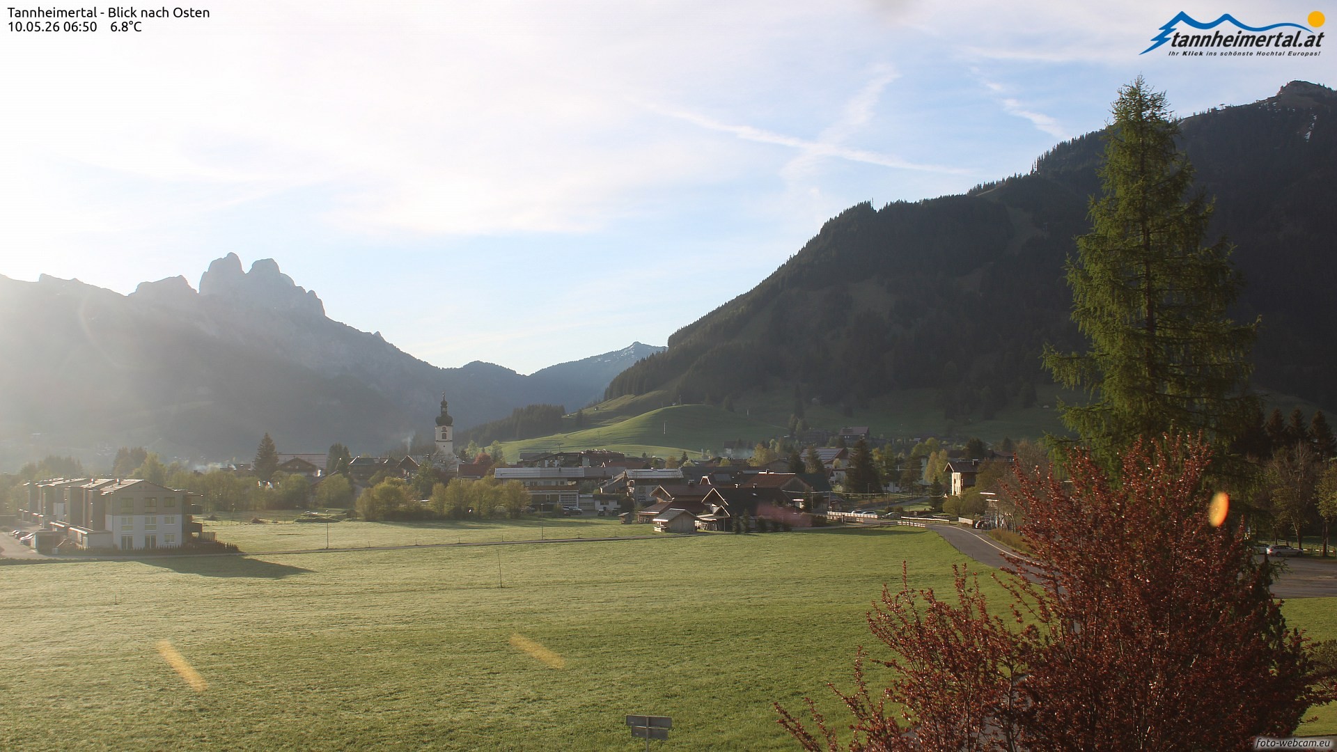 Archiv Foto Webcam Blick ins Tannheimer Tal