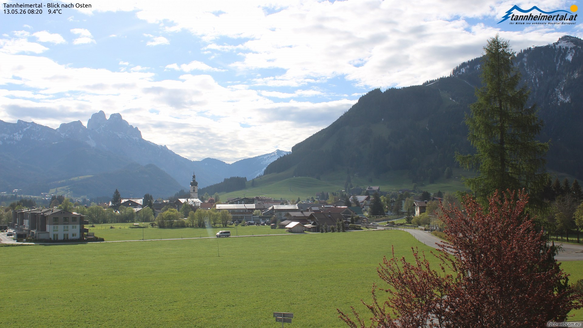 Archiv Foto Webcam Blick ins Tannheimer Tal