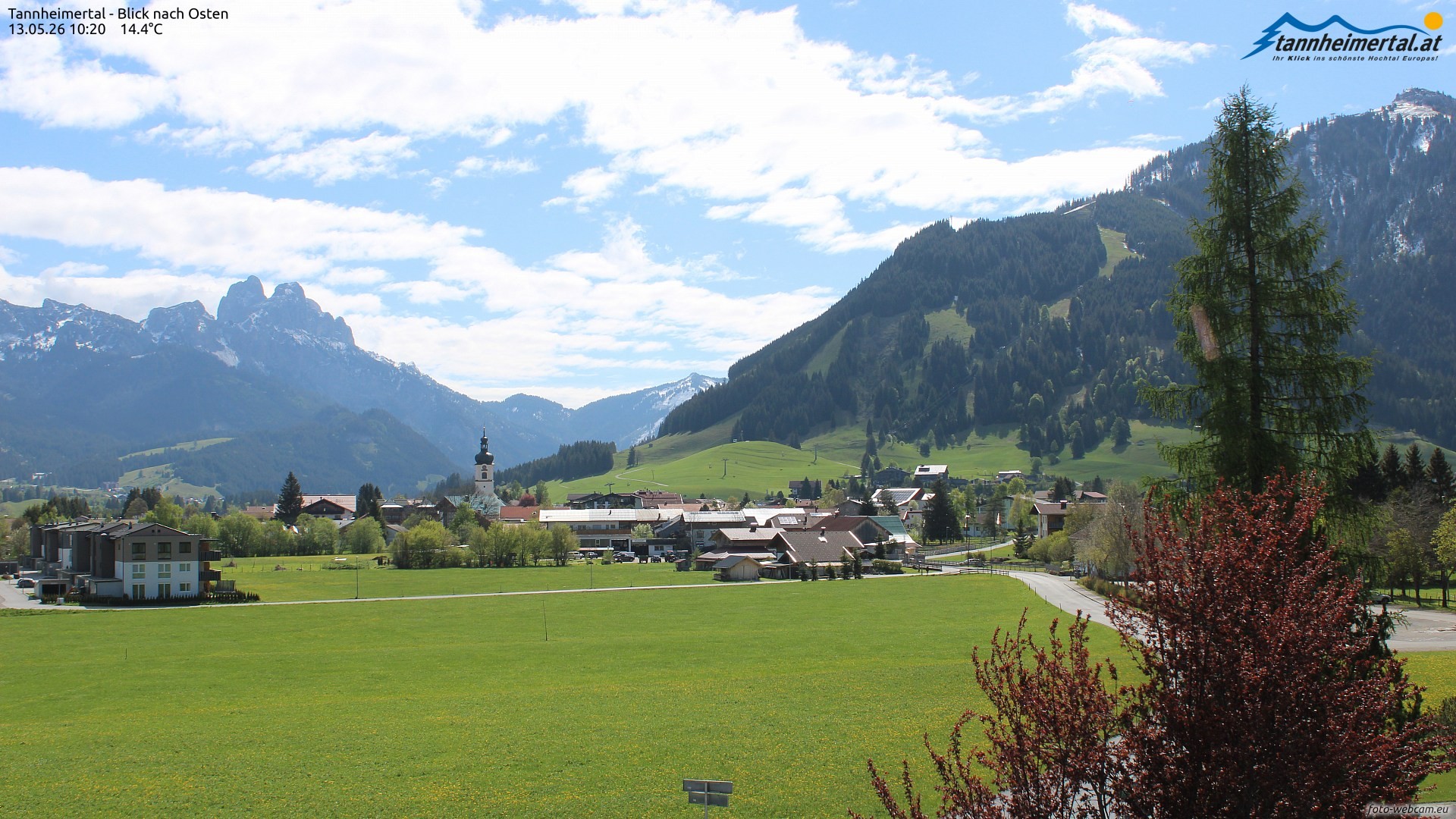 Archiv Foto Webcam Blick ins Tannheimer Tal