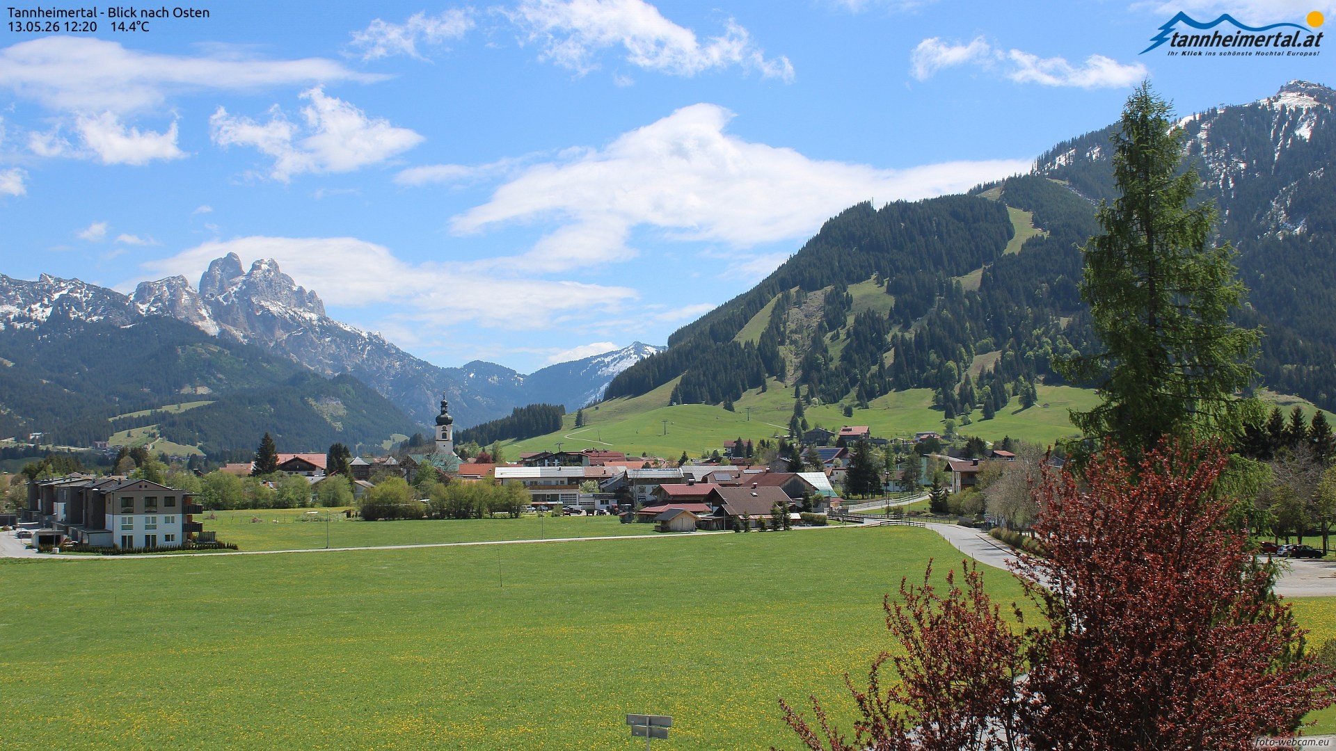 Archiv Foto Webcam Blick ins Tannheimer Tal