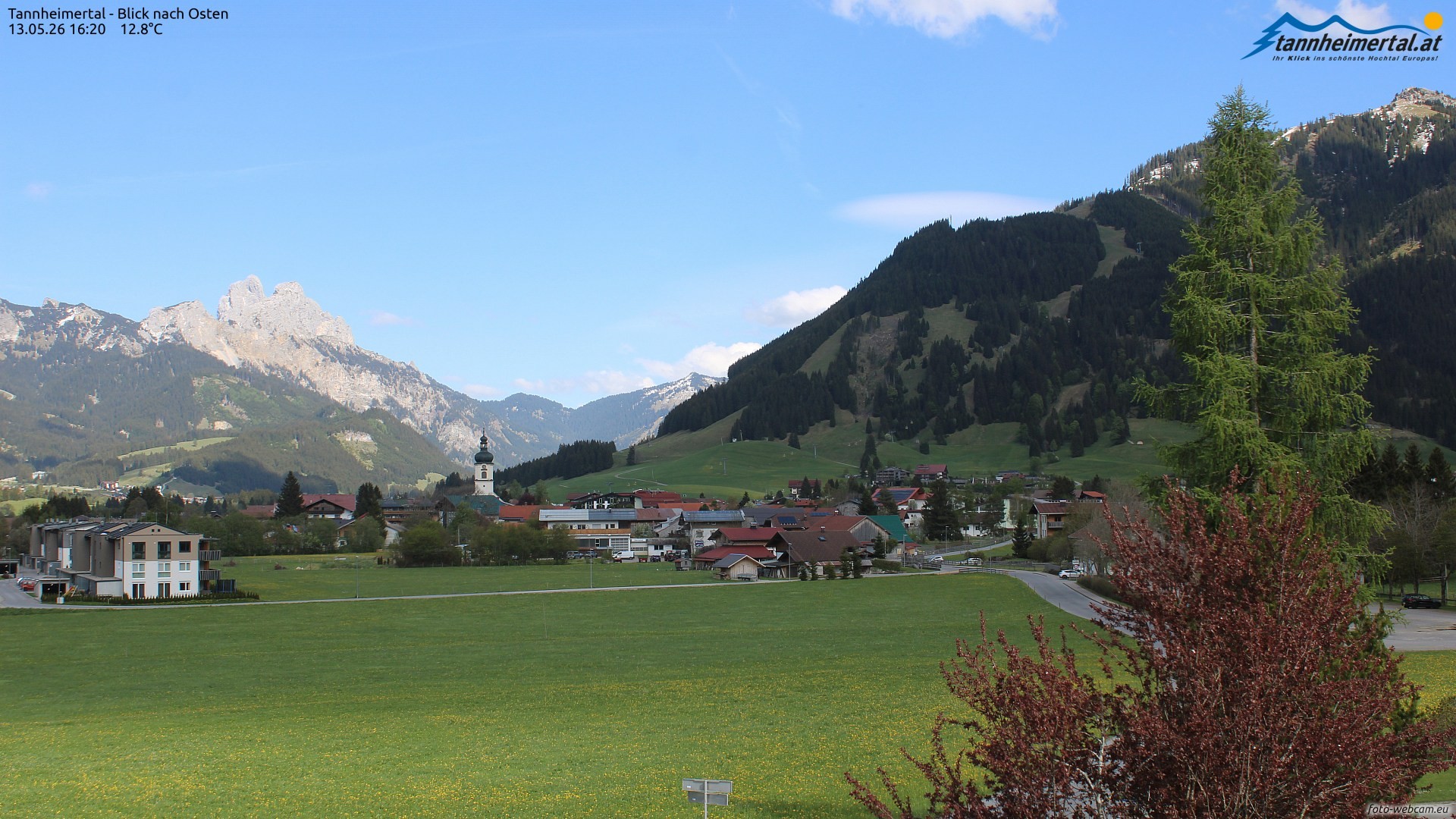 Archiv Foto Webcam Blick ins Tannheimer Tal