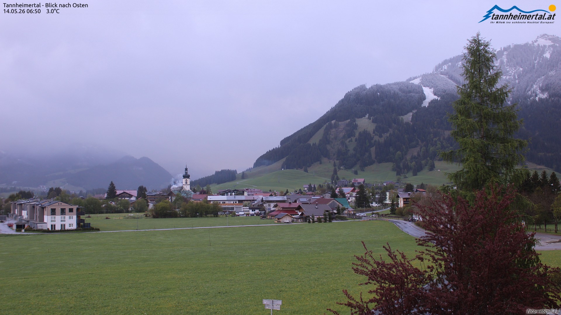 Archiv Foto Webcam Blick ins Tannheimer Tal