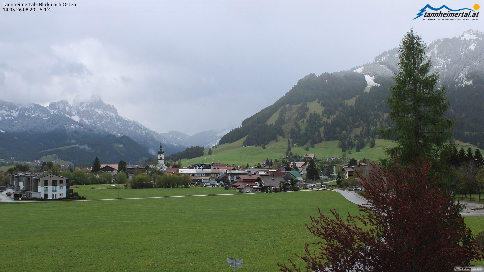 Archiv Foto Webcam Blick ins Tannheimer Tal