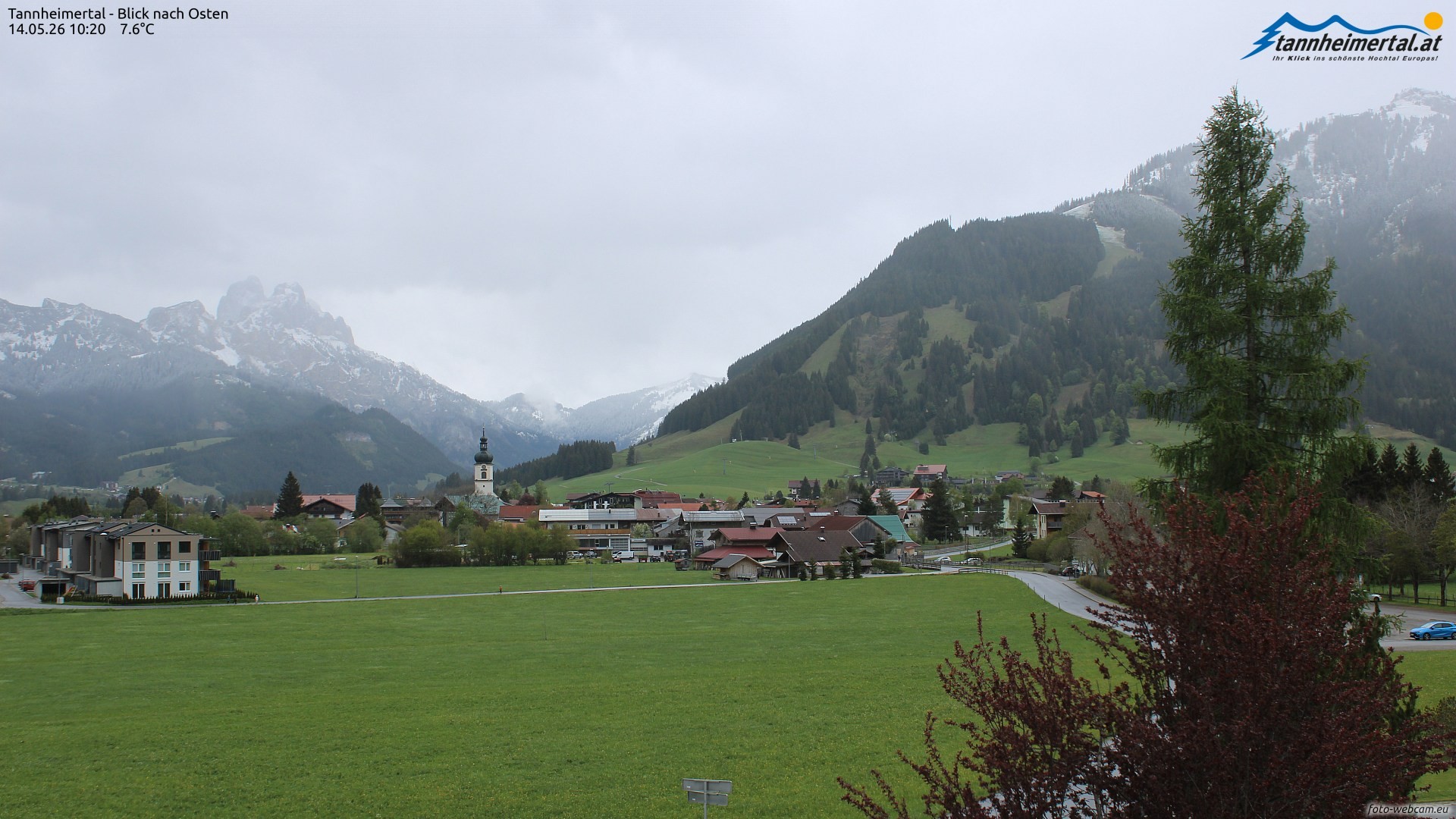 Archiv Foto Webcam Blick ins Tannheimer Tal