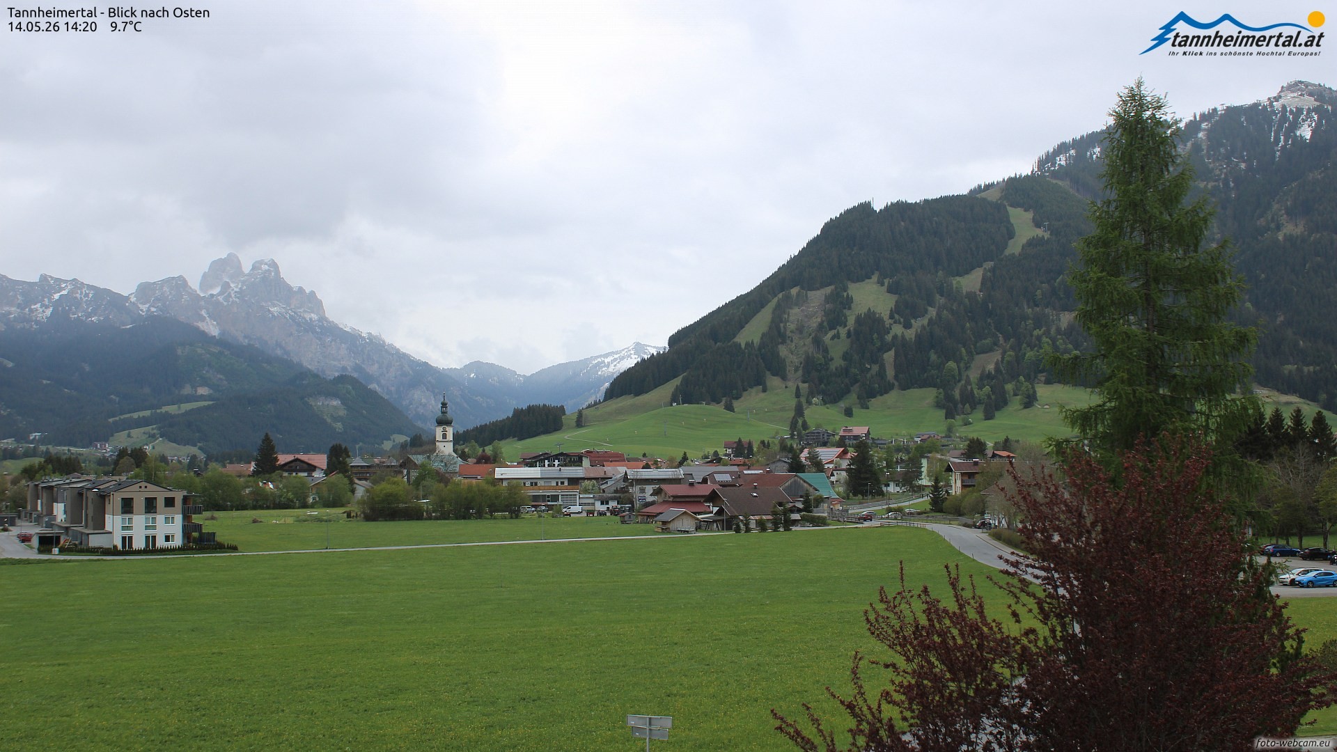 Archiv Foto Webcam Blick ins Tannheimer Tal