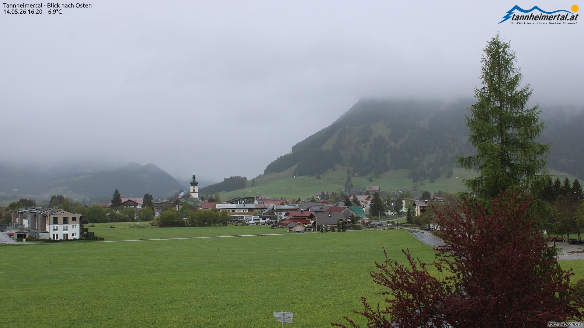 Archiv Foto Webcam Blick ins Tannheimer Tal