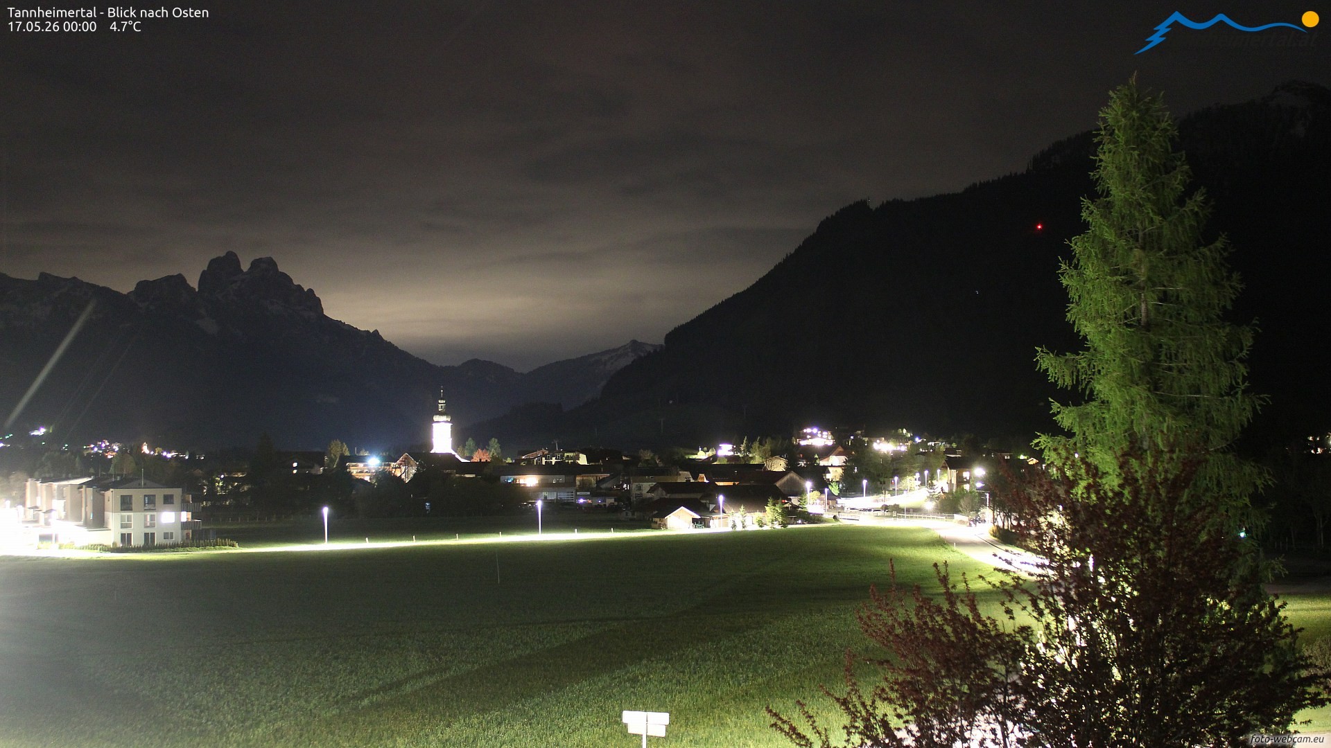 Archiv Foto Webcam Blick ins Tannheimer Tal