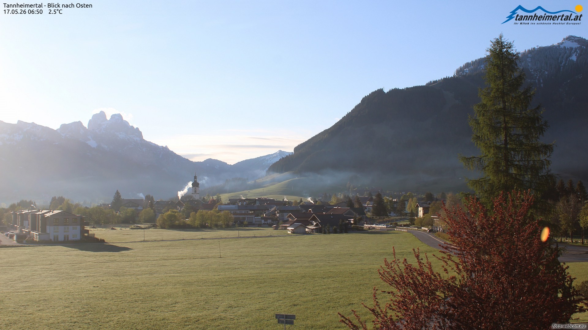 Archiv Foto Webcam Blick ins Tannheimer Tal