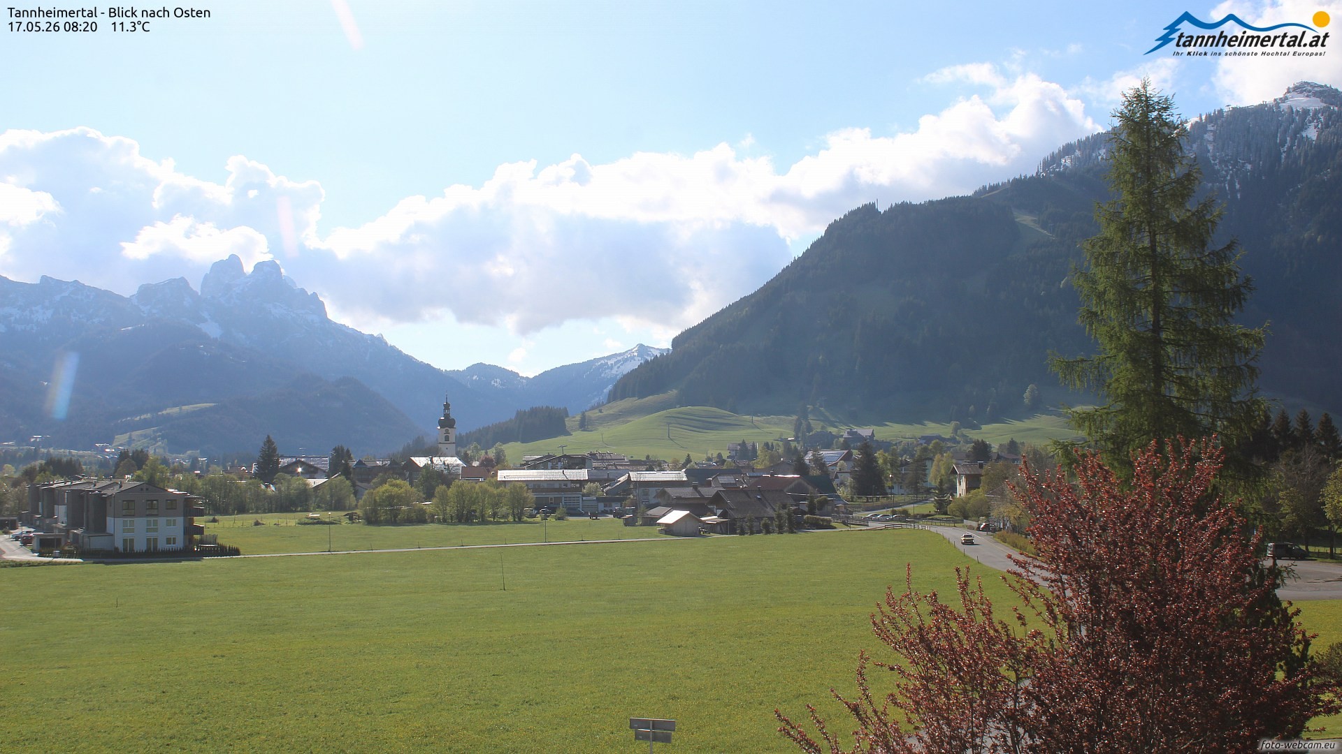 Archiv Foto Webcam Blick ins Tannheimer Tal