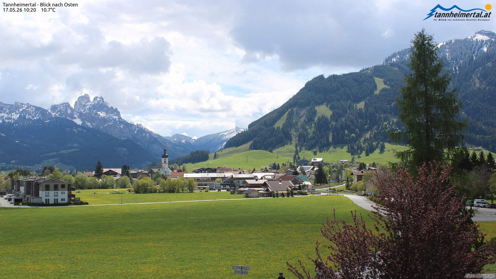 Archiv Foto Webcam Blick ins Tannheimer Tal