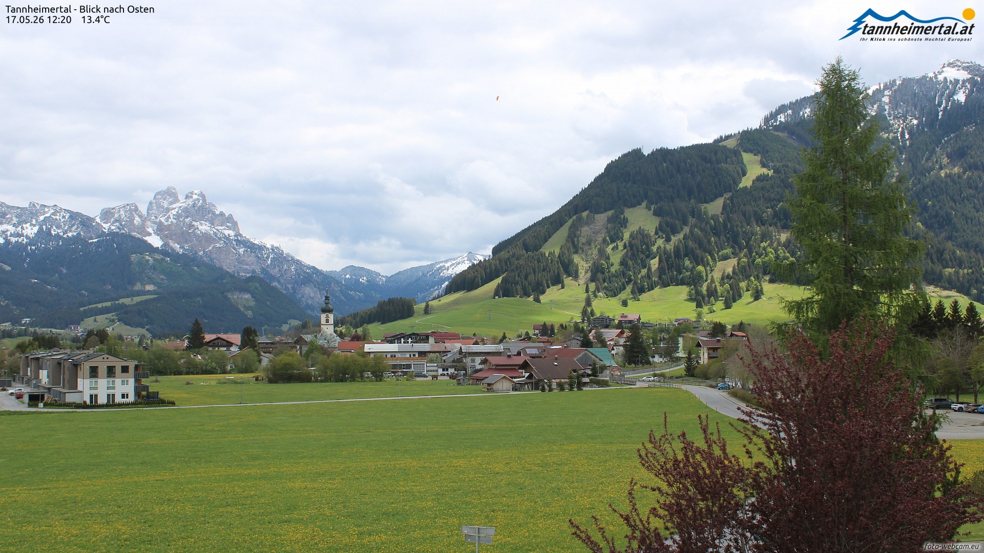 Archiv Foto Webcam Blick ins Tannheimer Tal