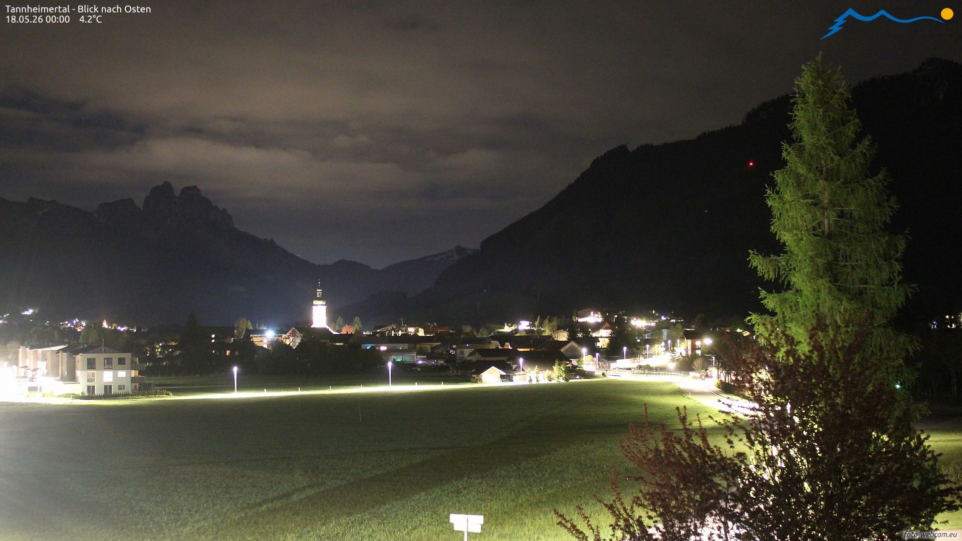 Archiv Foto Webcam Blick ins Tannheimer Tal