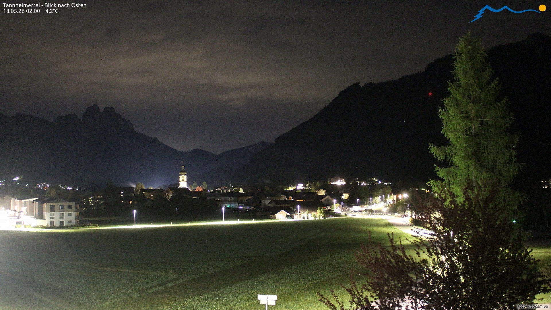 Archiv Foto Webcam Blick ins Tannheimer Tal