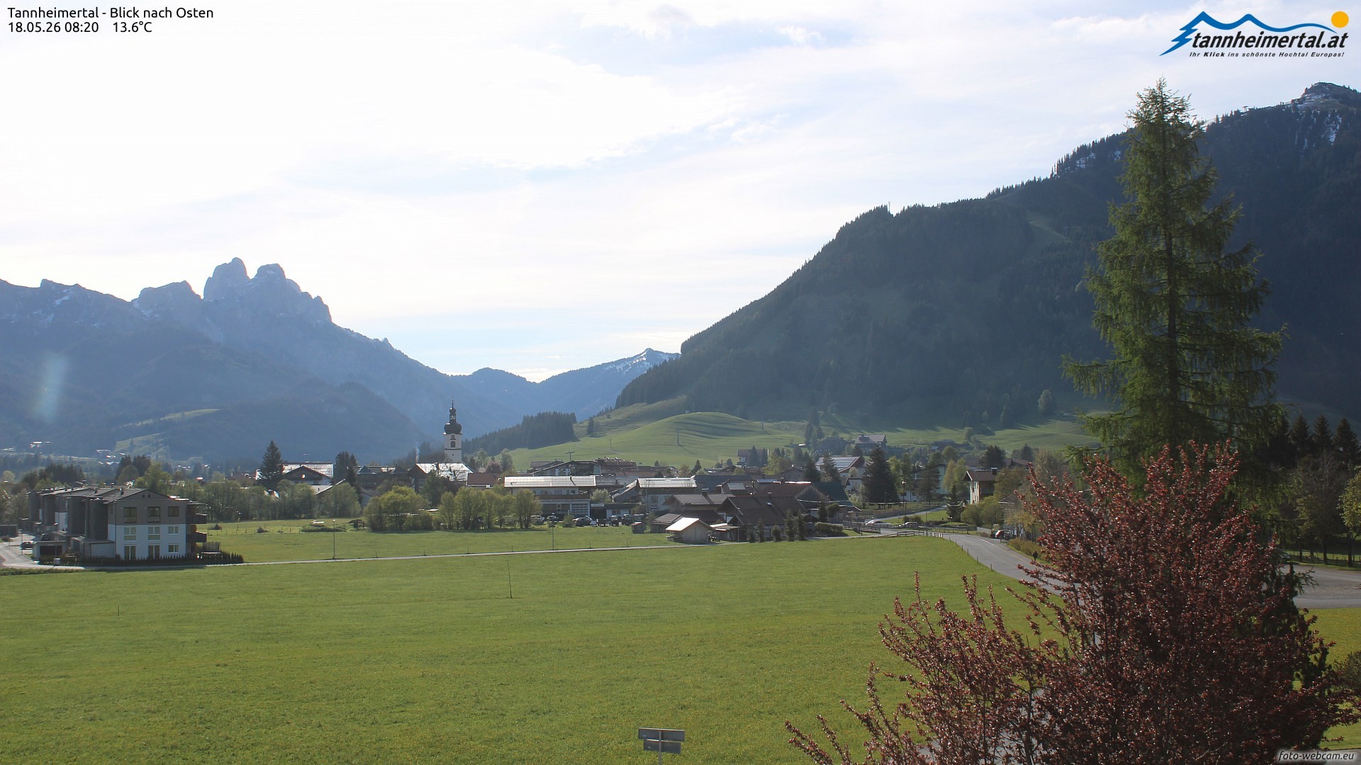 Archiv Foto Webcam Blick ins Tannheimer Tal