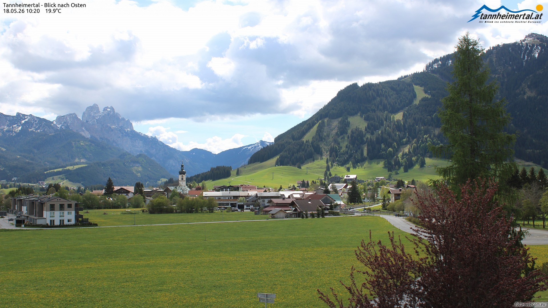 Archiv Foto Webcam Blick ins Tannheimer Tal