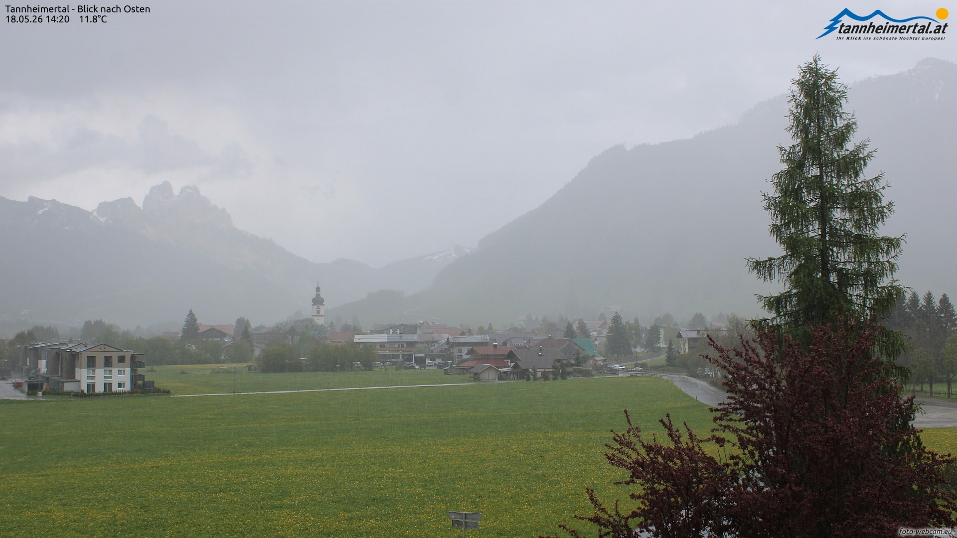 Archiv Foto Webcam Blick ins Tannheimer Tal
