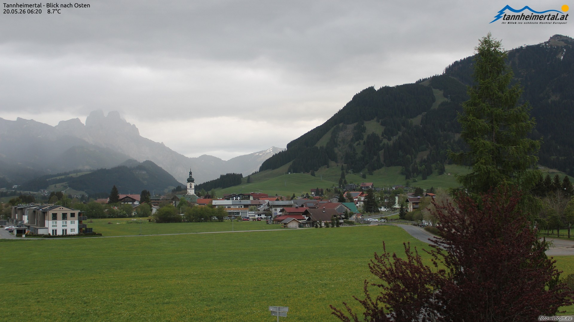Archiv Foto Webcam Blick ins Tannheimer Tal